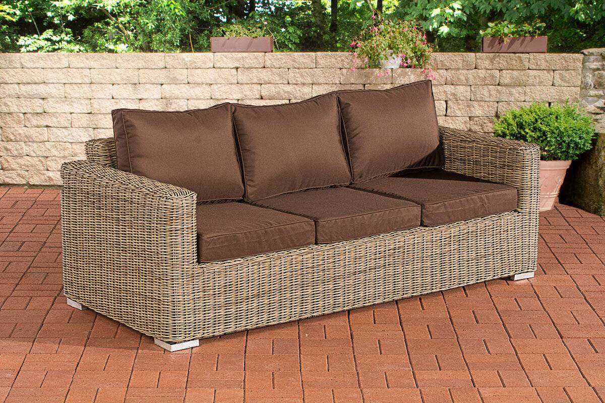 3er-Sofa Bilbao / Madeira Terrabraun natura-0
