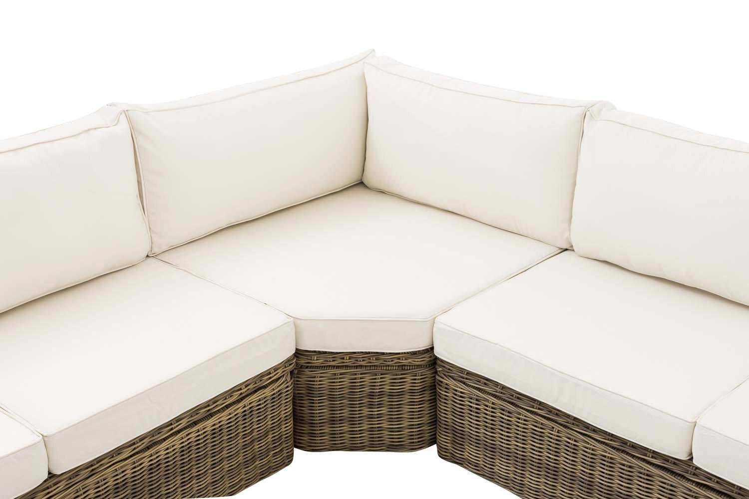 Ecksofa Tibera 5mm cremeweiß natura-1