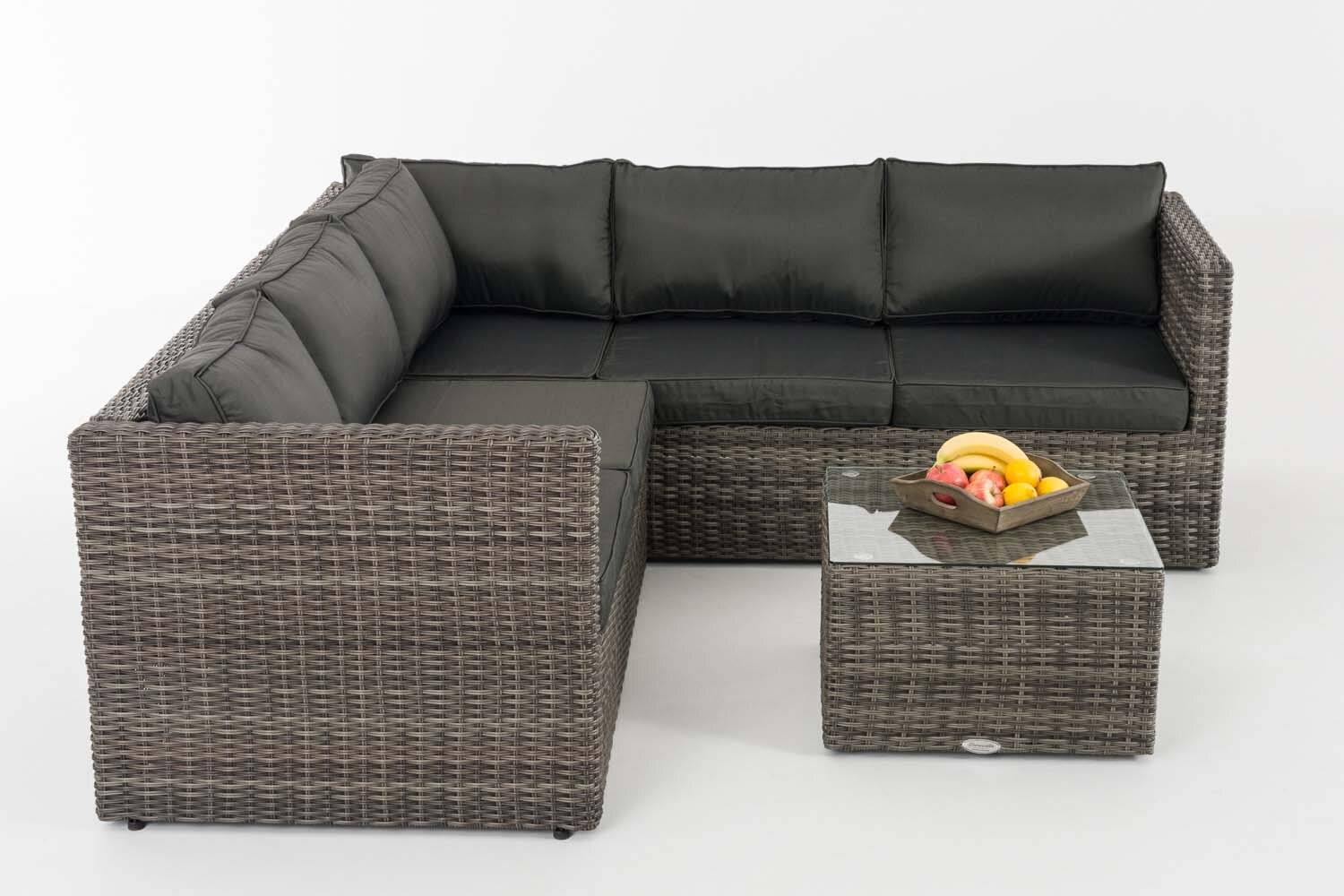Ecksofa-Garnitur Liberi 5mm Anthrazit grau-meliert-1