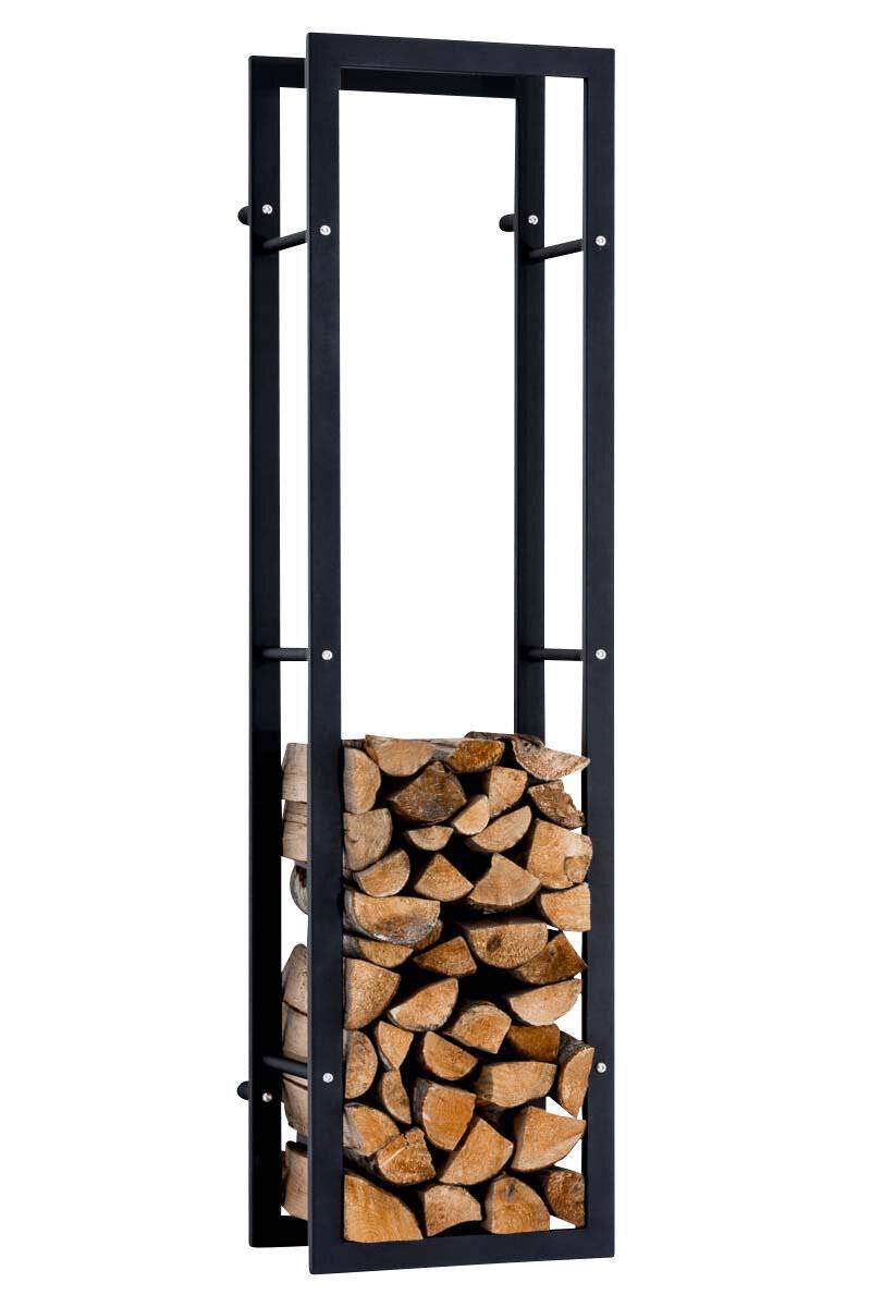 Kaminholzständer Keri Wand V3 25x40x150 cm schwarz-1