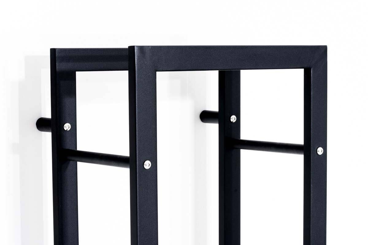 Kaminholzständer Keri Wand V3 25x40x150 cm schwarz-4