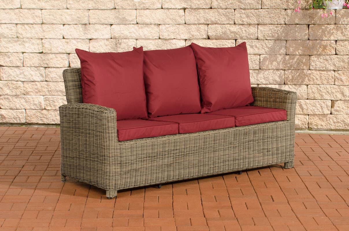 Sofa 3er Fisolo Rubinrot 5mm natura-0