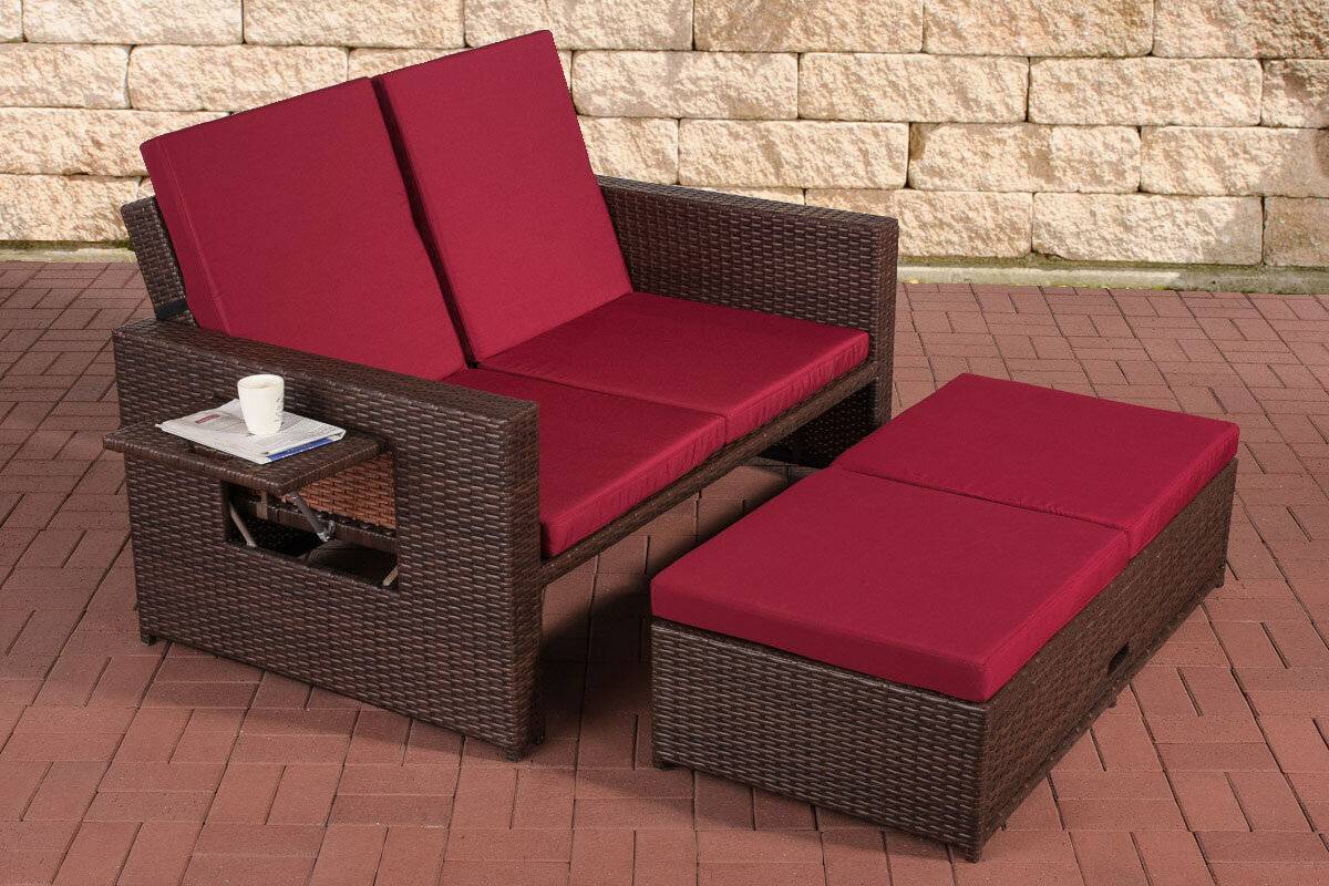 Sofa Ancona Rubinrot braun-meliert-1