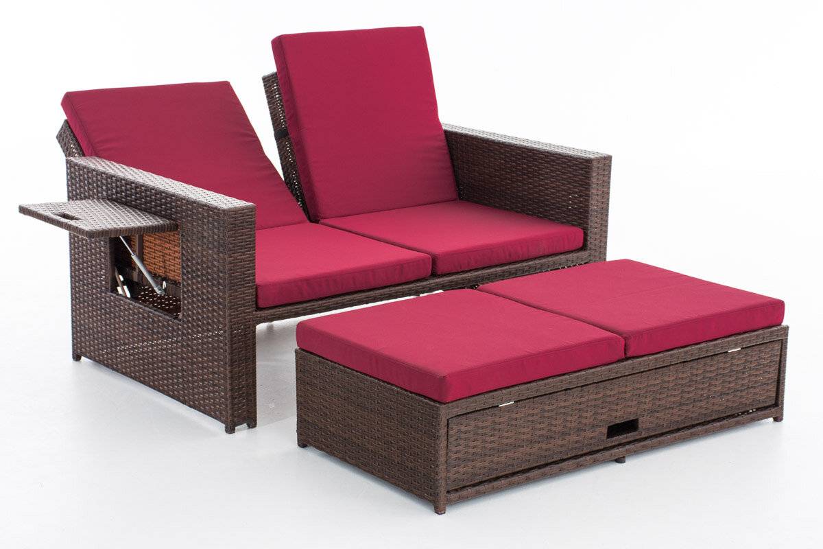 Sofa Ancona Rubinrot braun-meliert-2