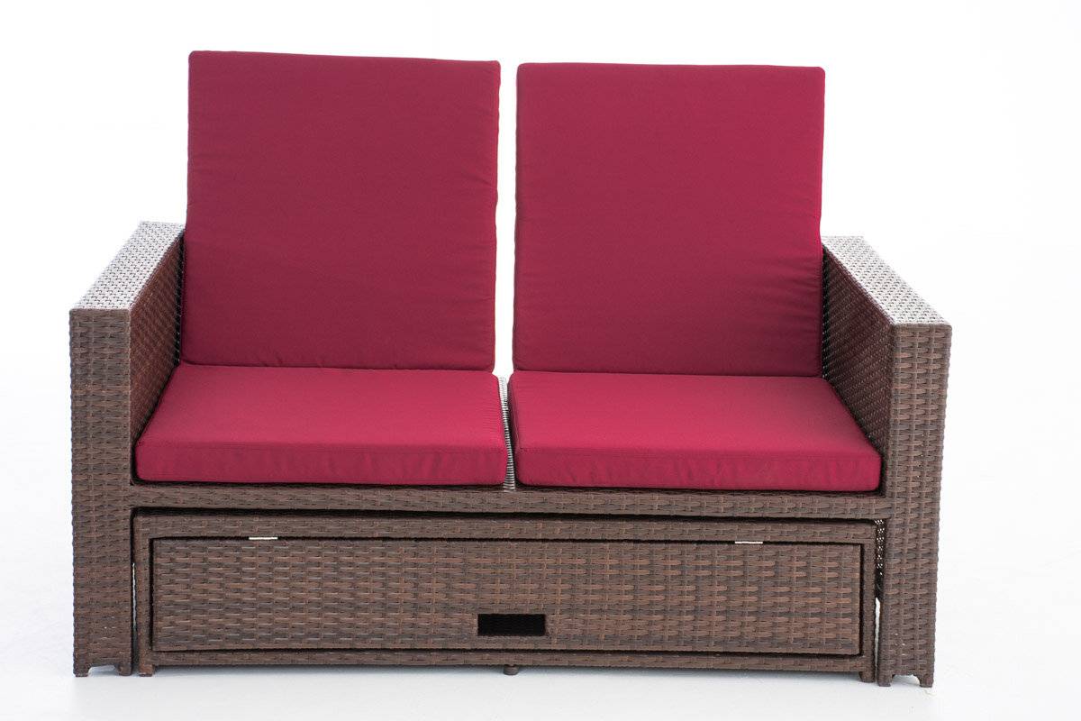 Sofa Ancona Rubinrot braun-meliert-3