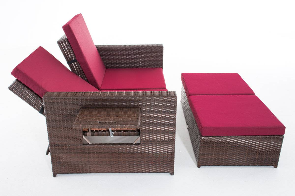 Sofa Ancona Rubinrot braun-meliert-4