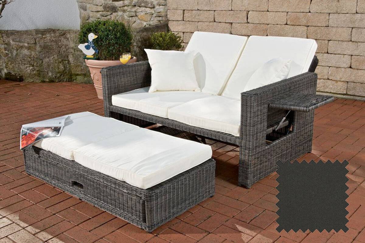 Sofa Ancona Anthrazit 3mm grau-meliert