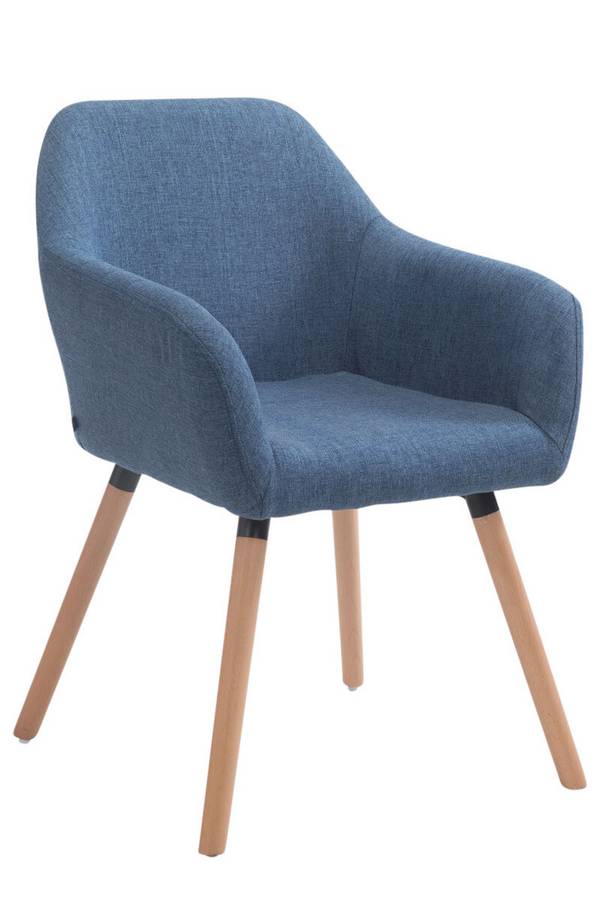 Besucherstuhl Achat V2 Stoff Natura blau