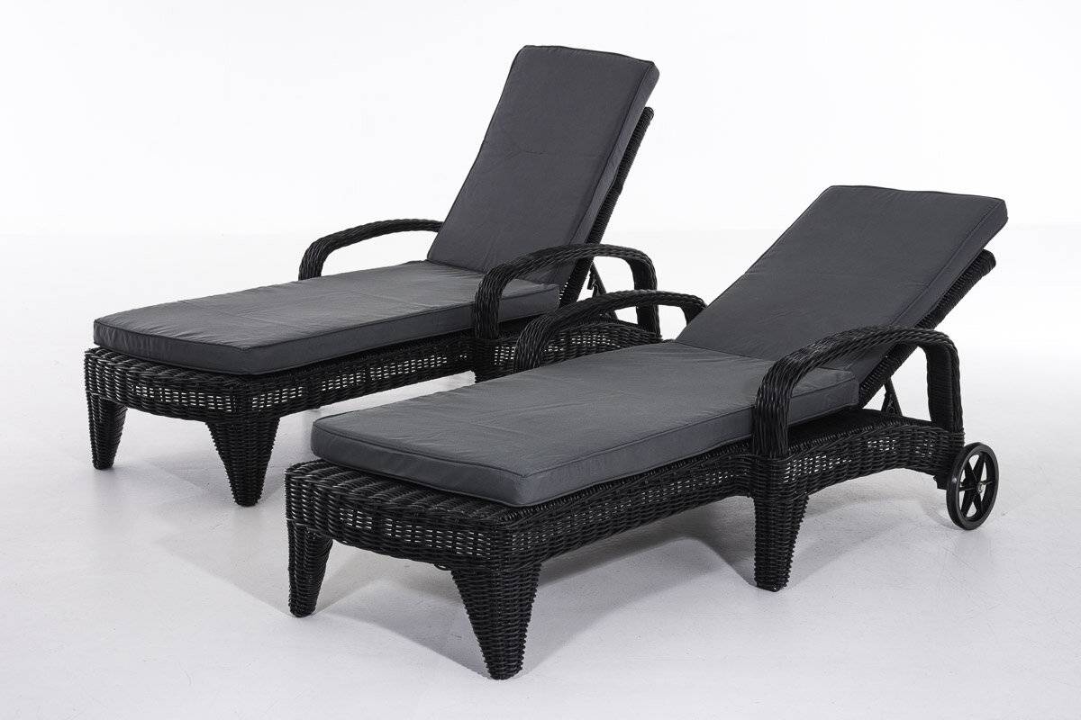 Set Sonnenliegen Luini Eisengrau schwarz-1