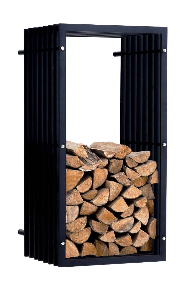 Kaminholzständer Irving Wand 40x50x100 cm schwarz-matt-0