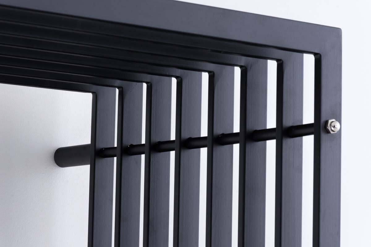 Kaminholzständer Irving Wand 40x50x100 cm schwarz-matt-2