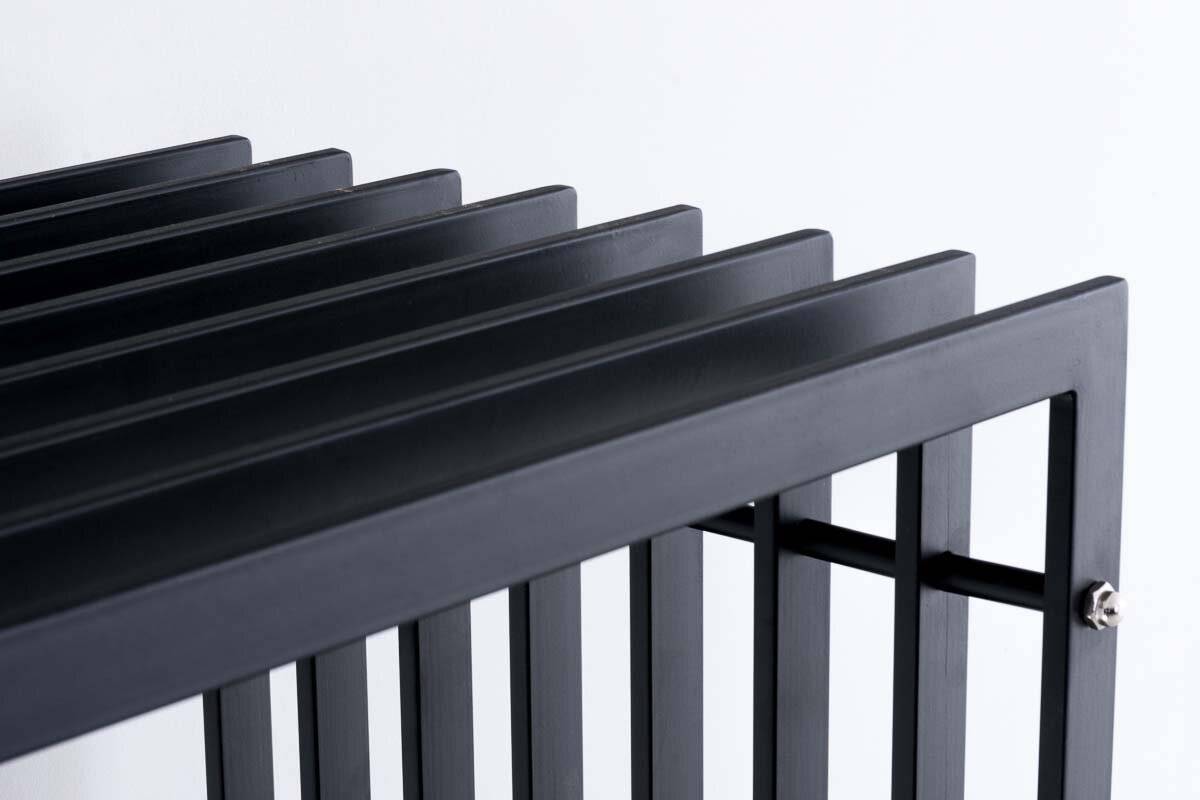 Kaminholzständer Irving Wand 40x50x100 cm schwarz-matt-4