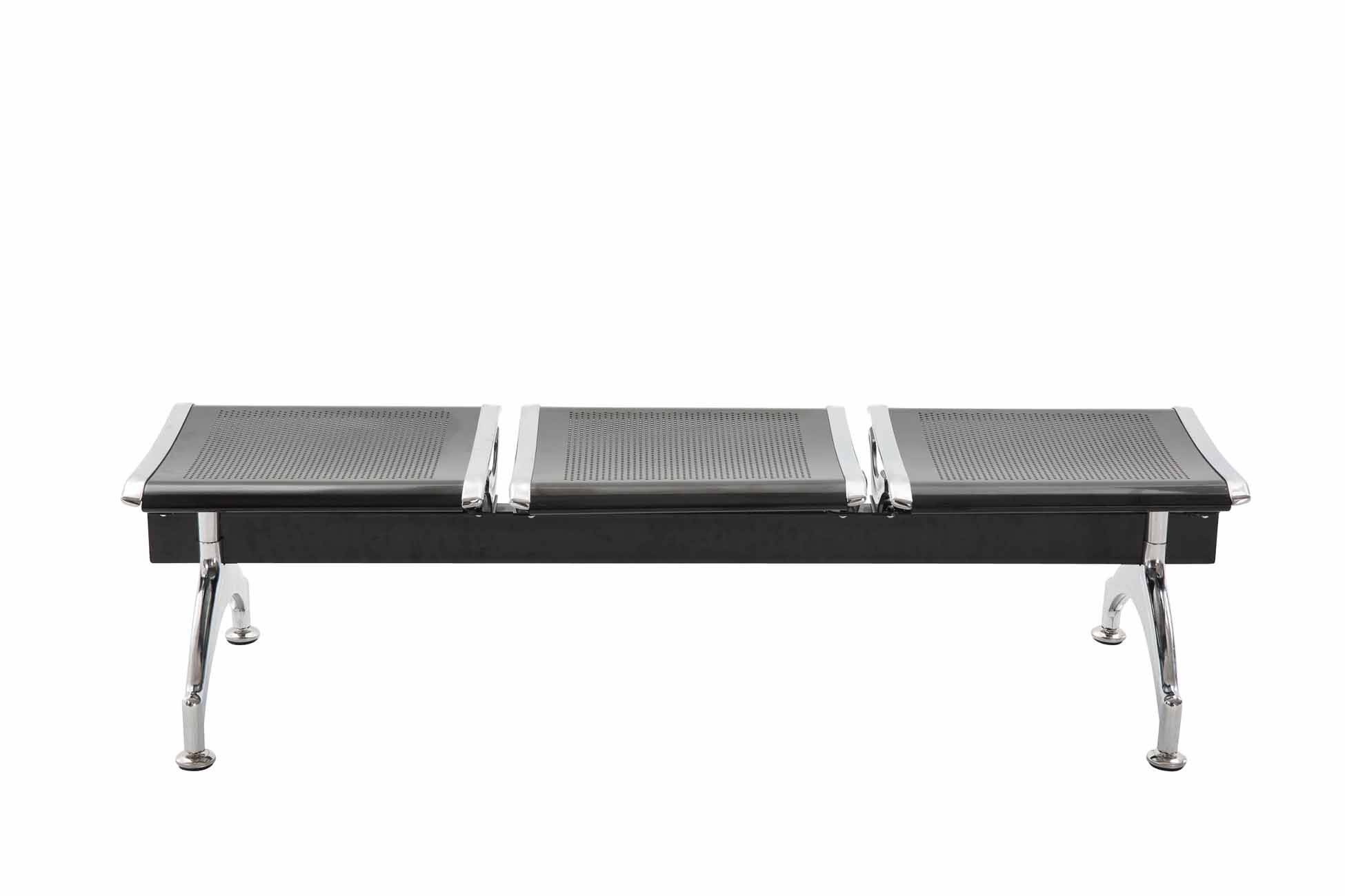 3er Wartebank Central schwarz-0