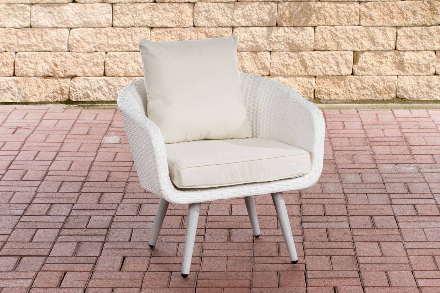 Sessel Ameland Flach cremeweiß 40 cm (Hellgrau) weiß-0