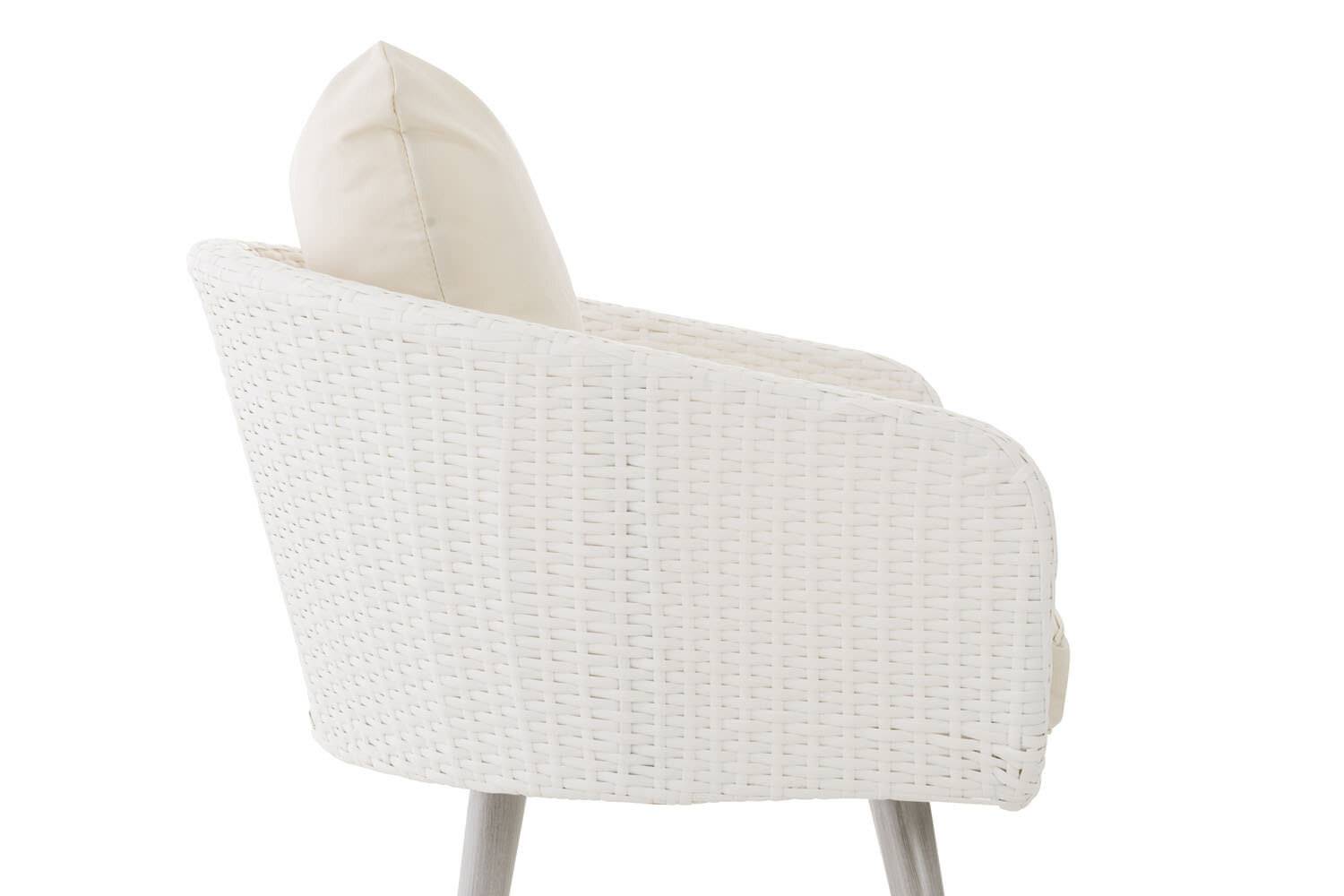 Sessel Ameland Flach cremeweiß 40 cm (Hellgrau) weiß-2