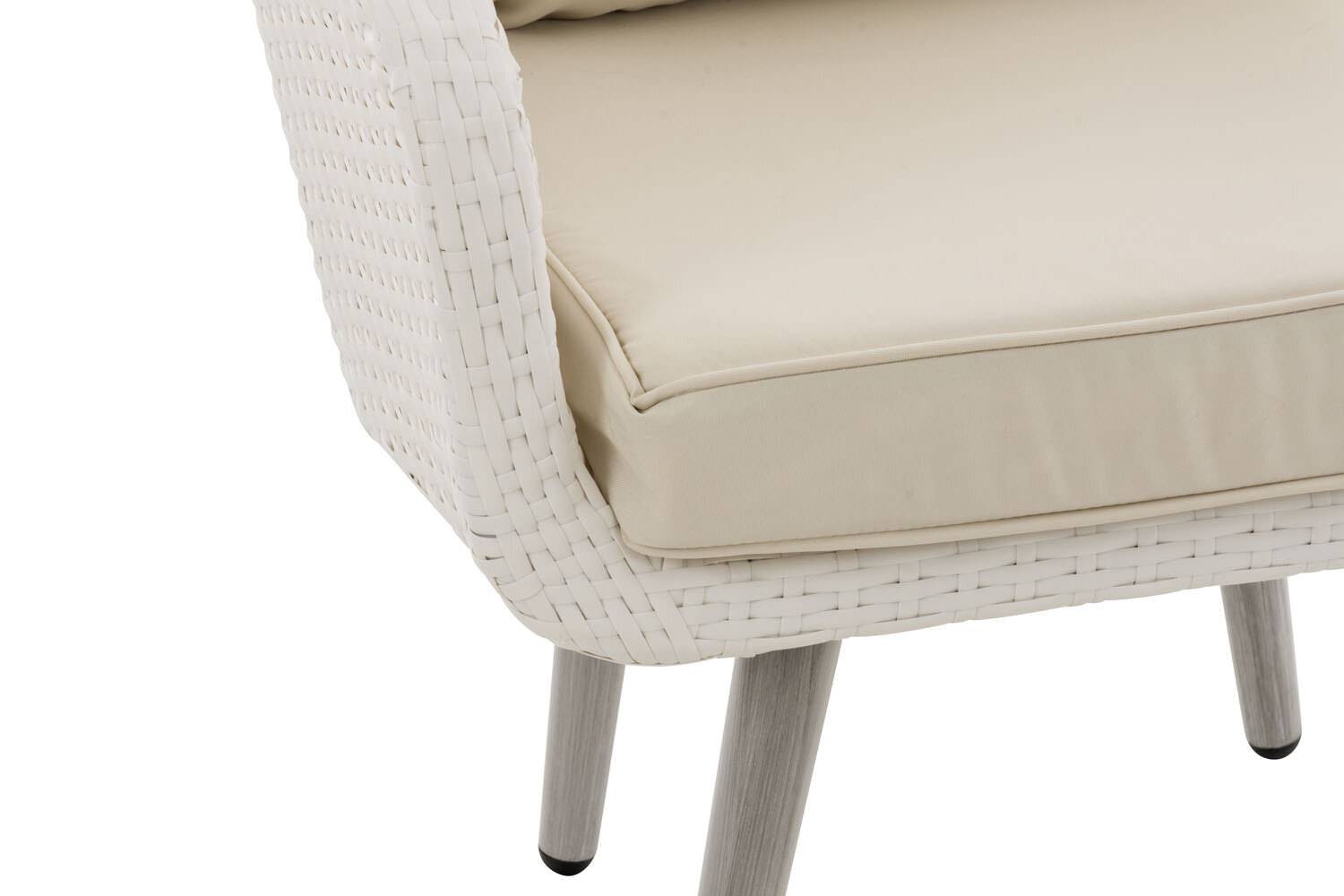 Sessel Ameland Flach cremeweiß 40 cm (Hellgrau) weiß-4