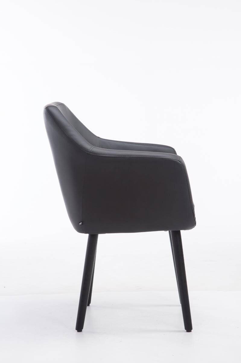 Besucherstuhl Utrecht Kunstleder schwarz schwarz-2