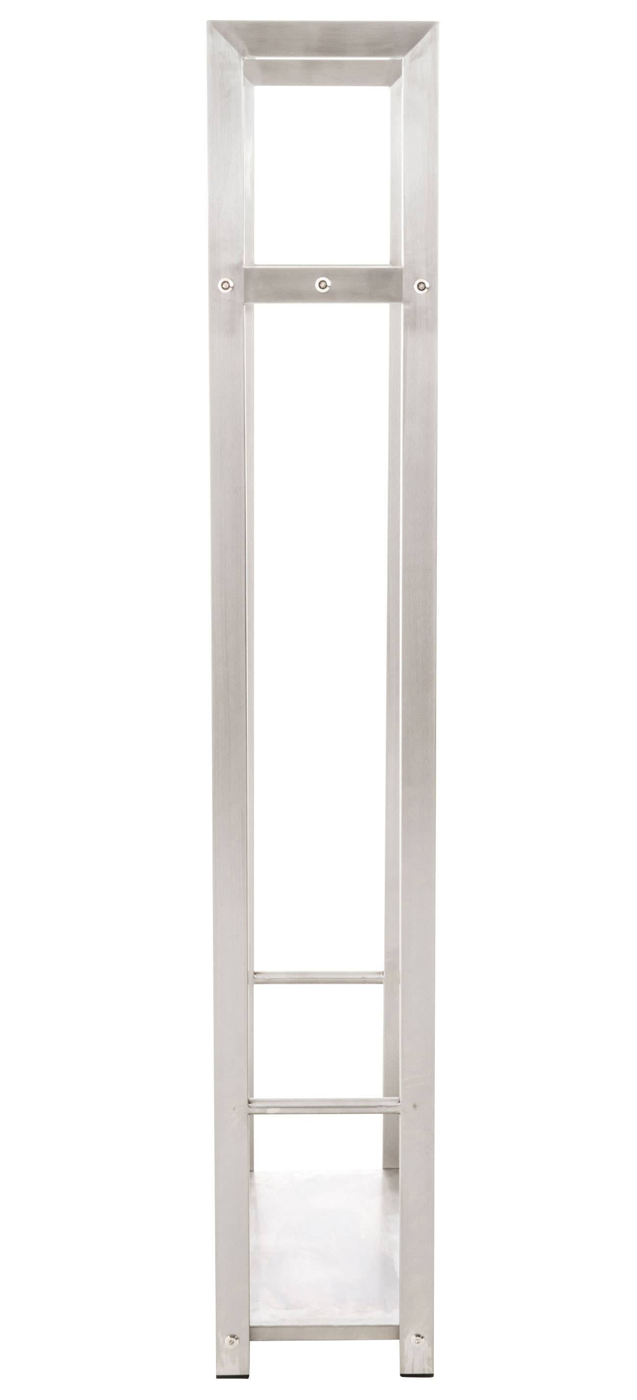Kaminholzständer Snow 100x40x25 edelstahl-3