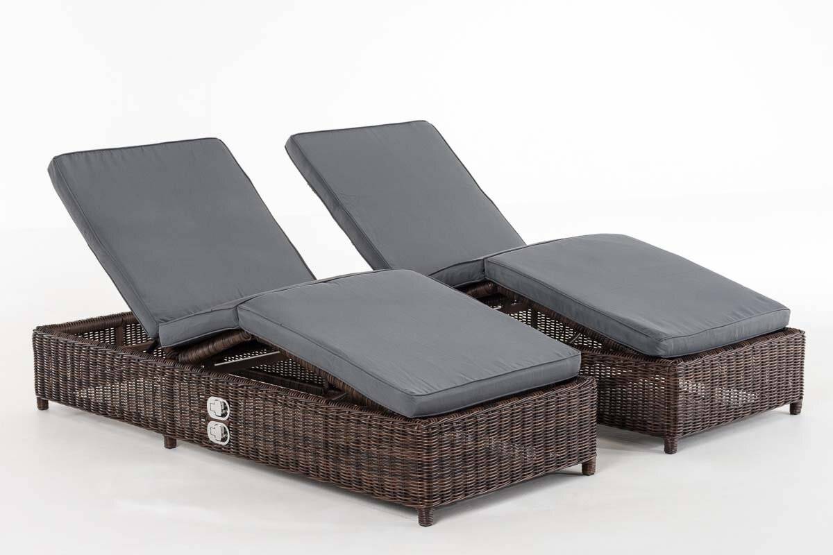 Set Sonnenliegen Imola Eisengrau braun-meliert-1