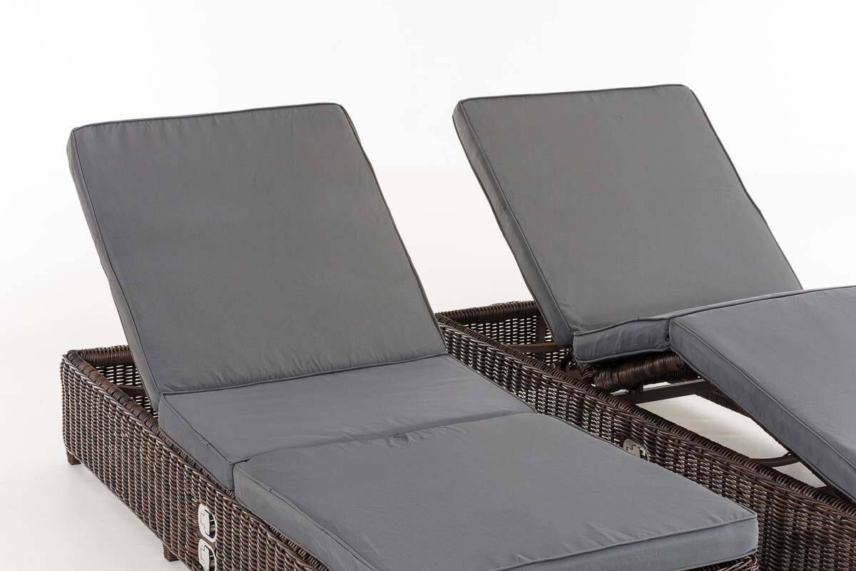 Set Sonnenliegen Imola Eisengrau braun-meliert-3