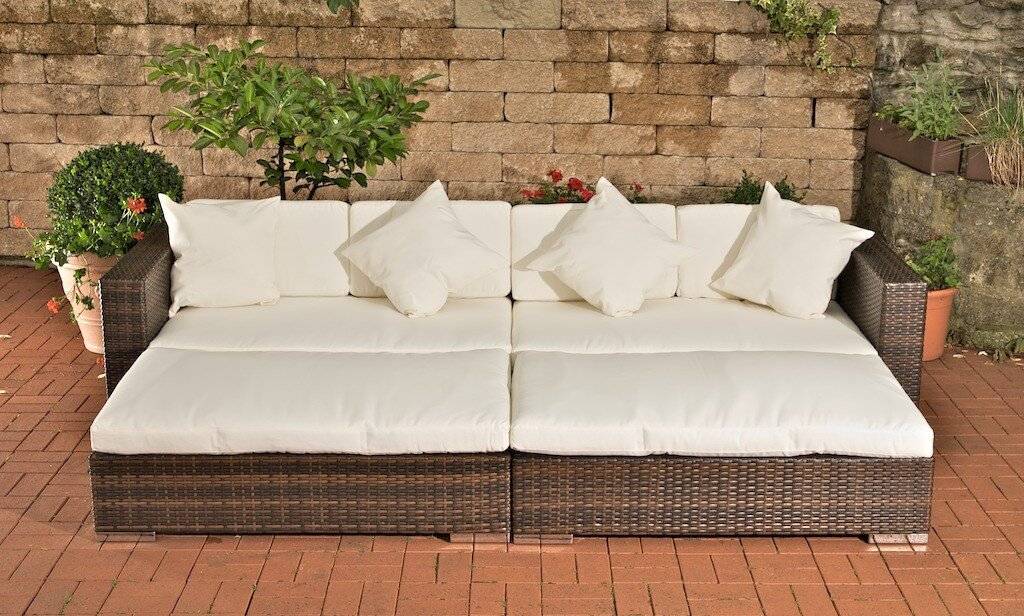 Loungbett Daybed braun-meliert-0