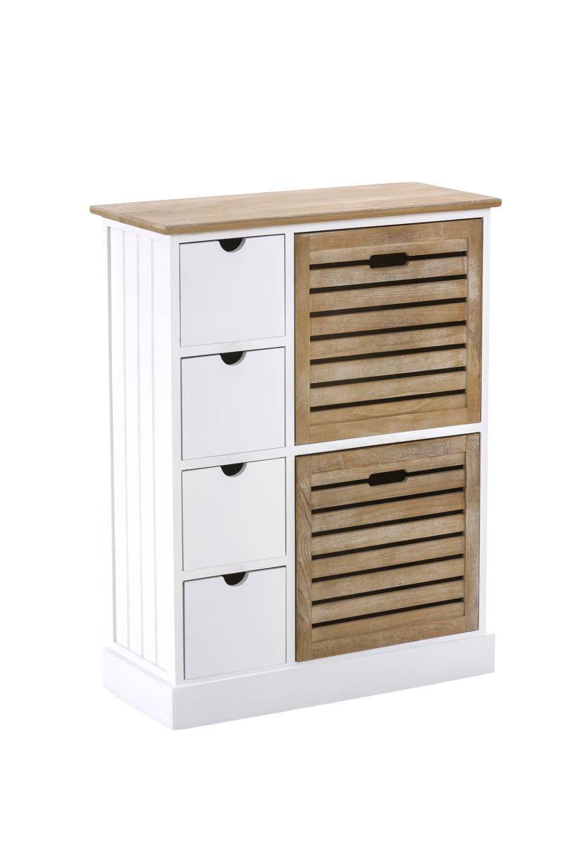 Kommode Levin, braun weiß/braun-0