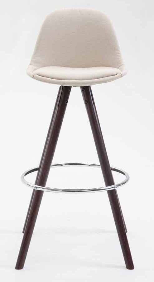 2er Set Barhocker Franklin Stoff rund cappuccino (eiche) creme-1