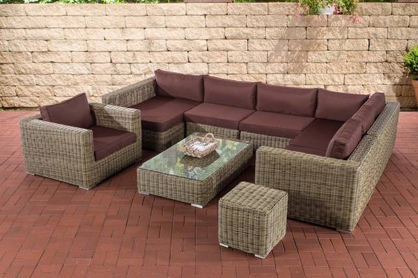 Gartengarnitur Barcelona Terrabraun 5mm natura