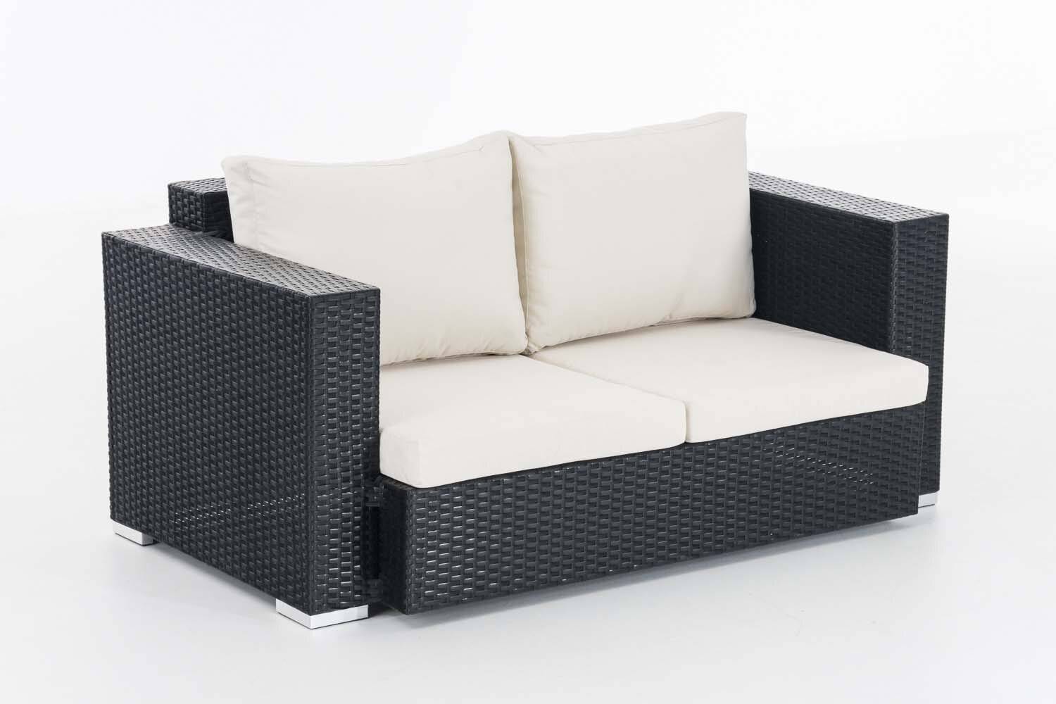 2er Sofa Provence / Sunset Cremeweiß schwarz-1
