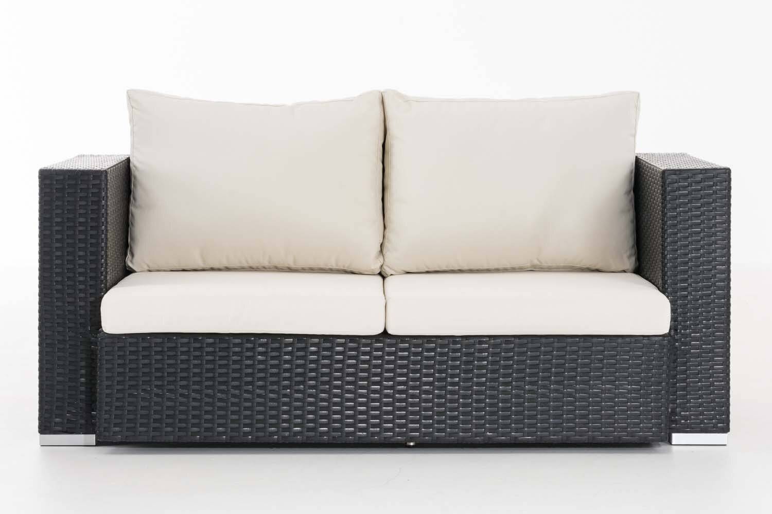 2er Sofa Provence / Sunset Cremeweiß schwarz-2