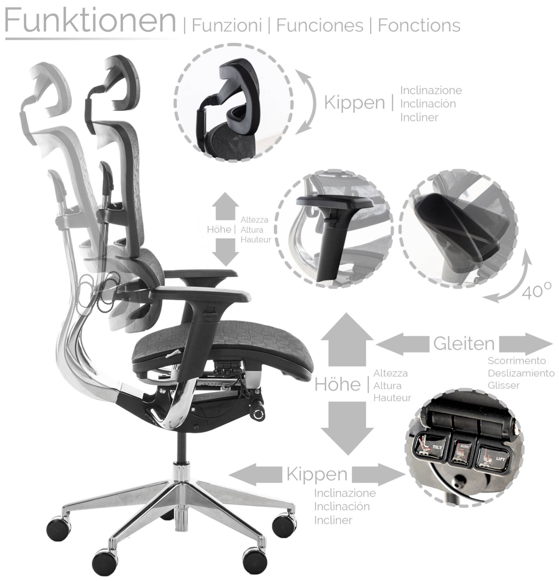 Bürostuhl Paterna Ergonomic schwarz-1