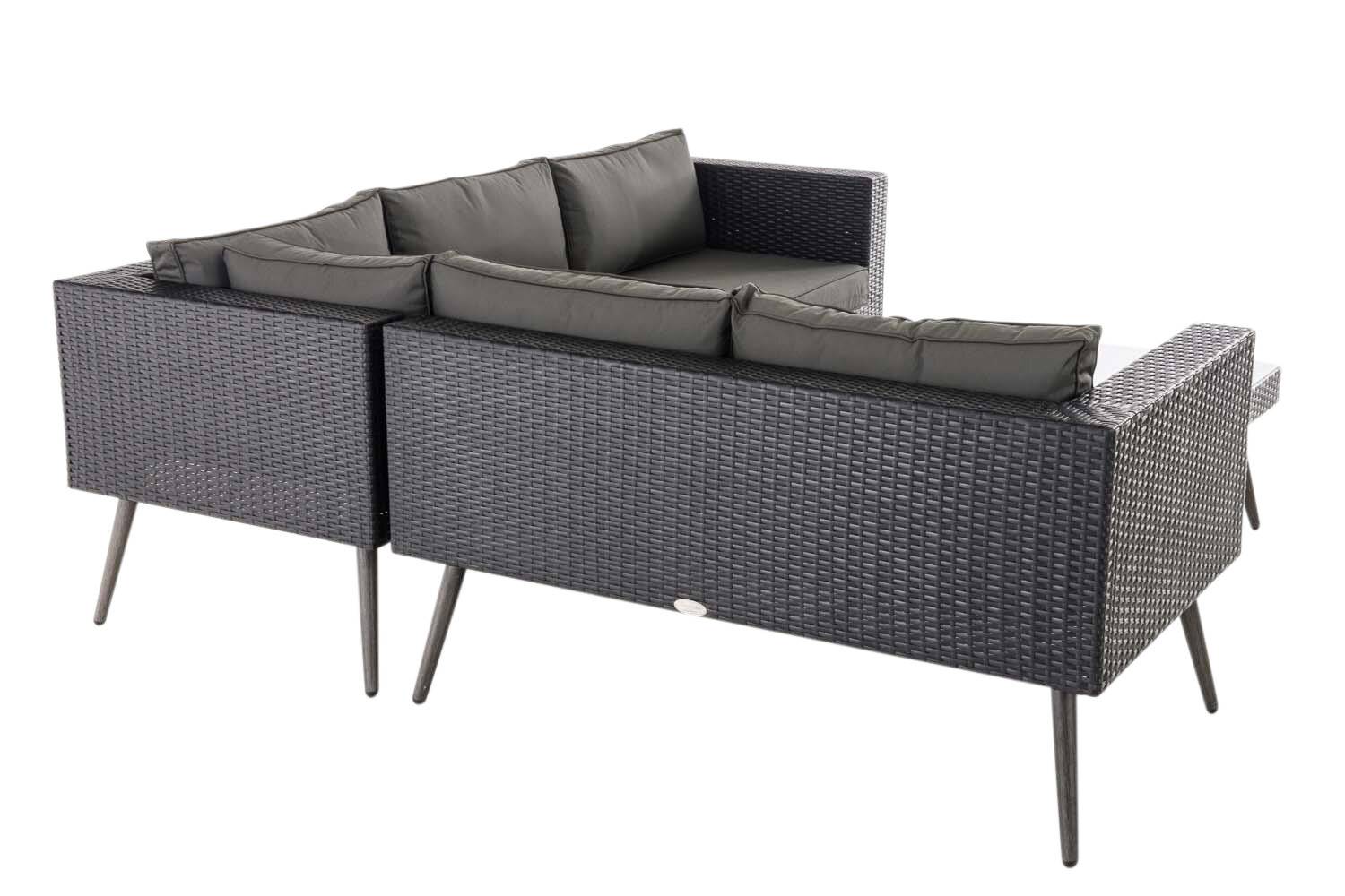 Eck-Loungeset Molde Flachrattan schwarz 45 cm (Dunkelgrau) anthrazit-2
