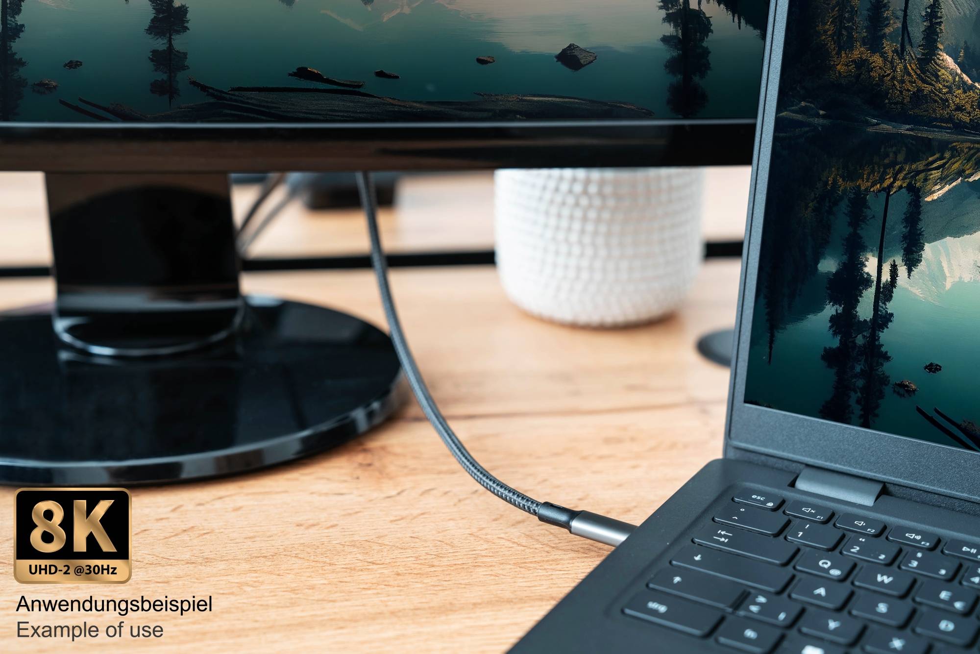 USB 4.0 Gen. 2x2 Kabel (20GBit/s, 100W, 8K@30Hz), USB-C™ Stecker an USB-C™ Stecker, anthrazit, 0,5m, Good Connections®-5