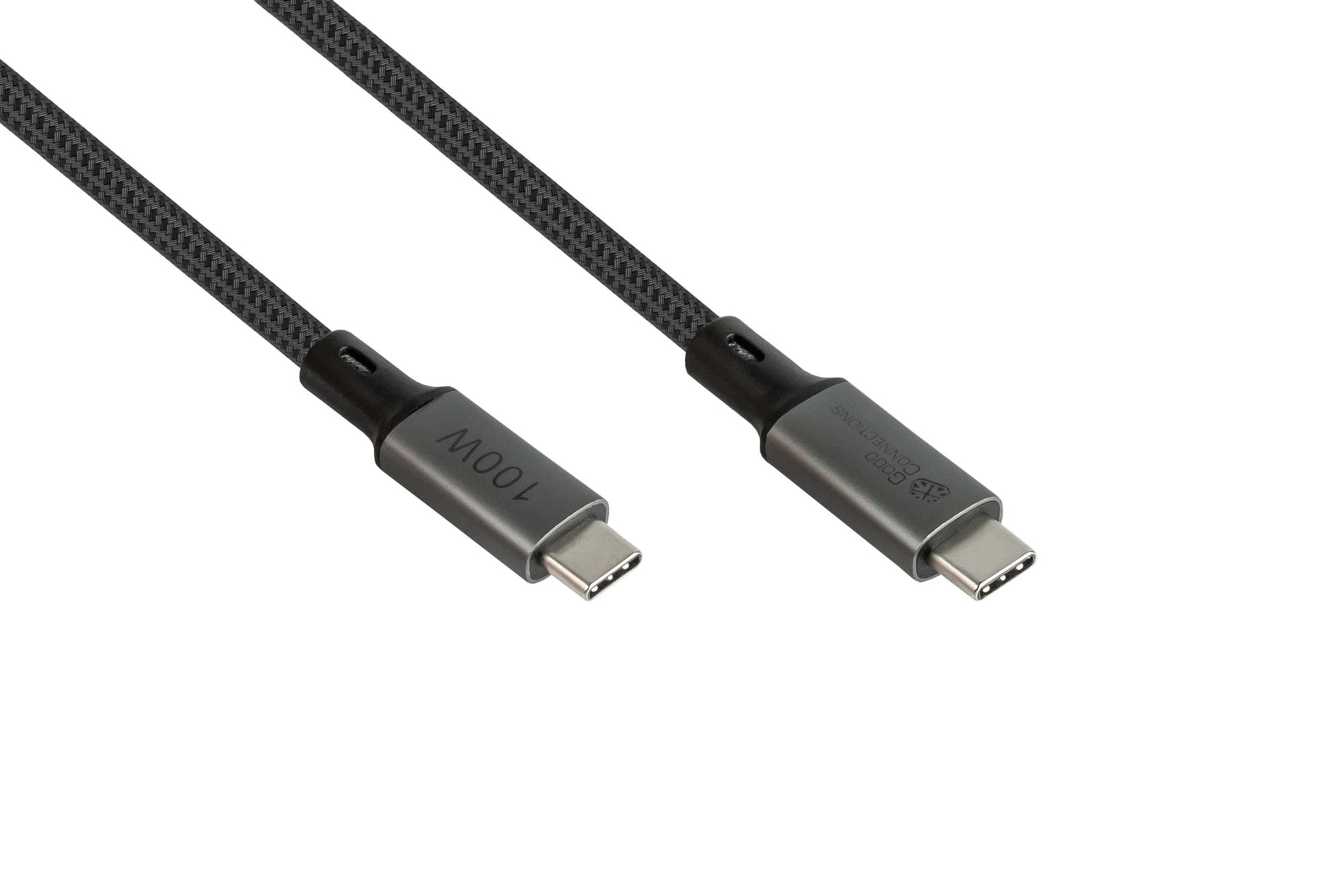 USB 4.0 Gen. 2x2 Kabel (20GBit/s, 100W, 8K@30Hz), USB-C™ Stecker an USB-C™ Stecker, anthrazit, 0,5m, Good Connections®-0