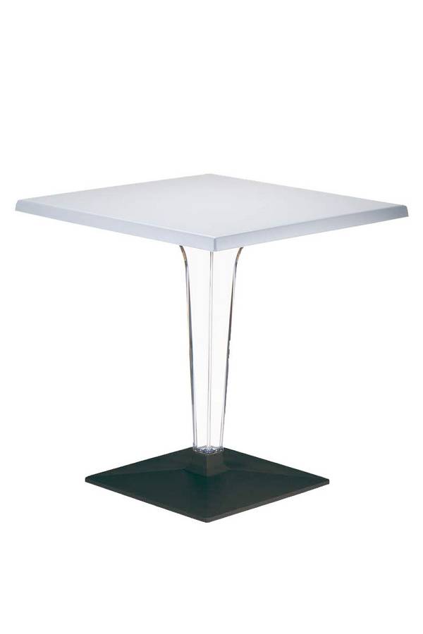Tisch Ice Schwarz, eckig grau