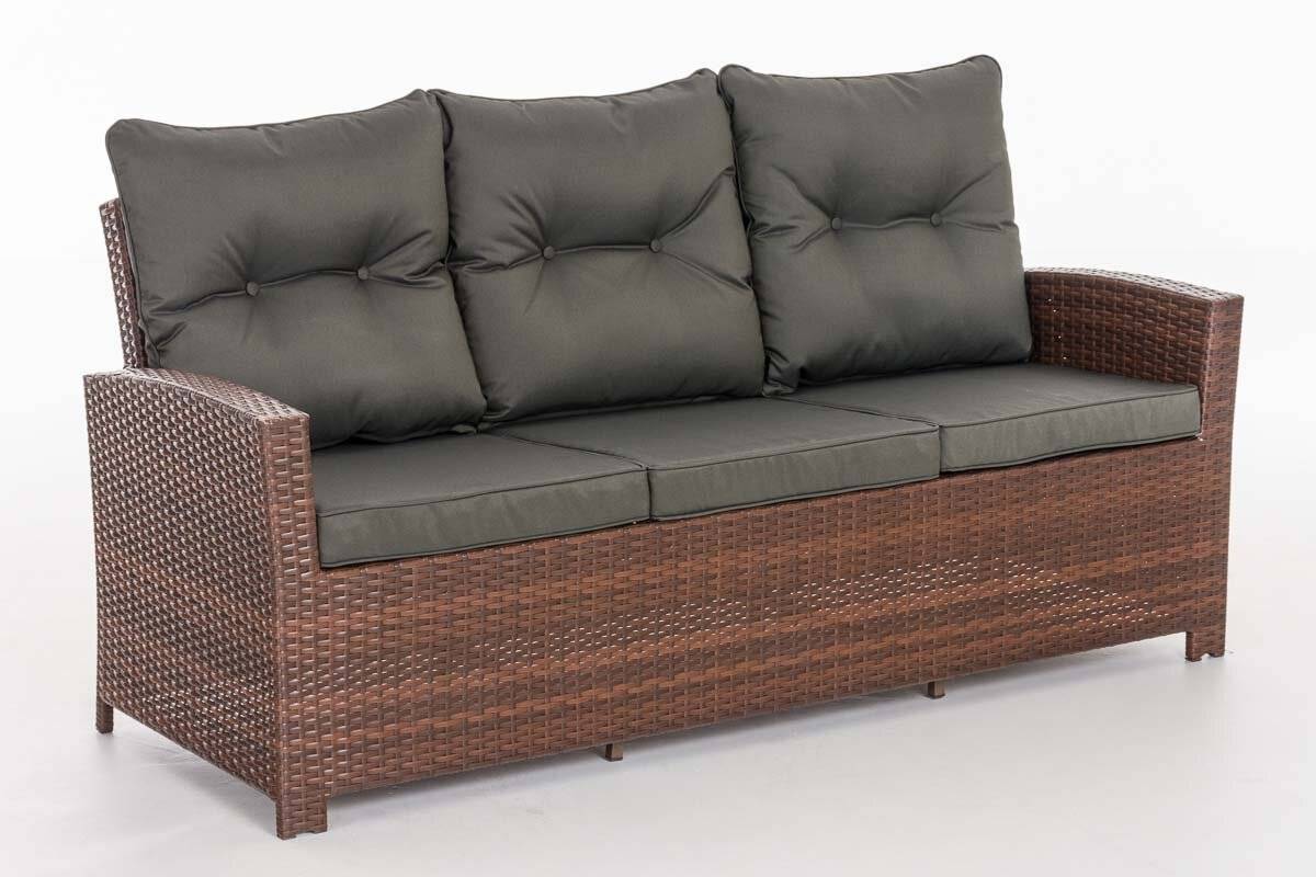 Sofa 3er Fisolo Anthrazit braun-meliert-1
