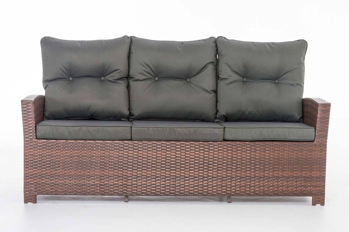 Sofa 3er Fisolo Anthrazit braun-meliert-2