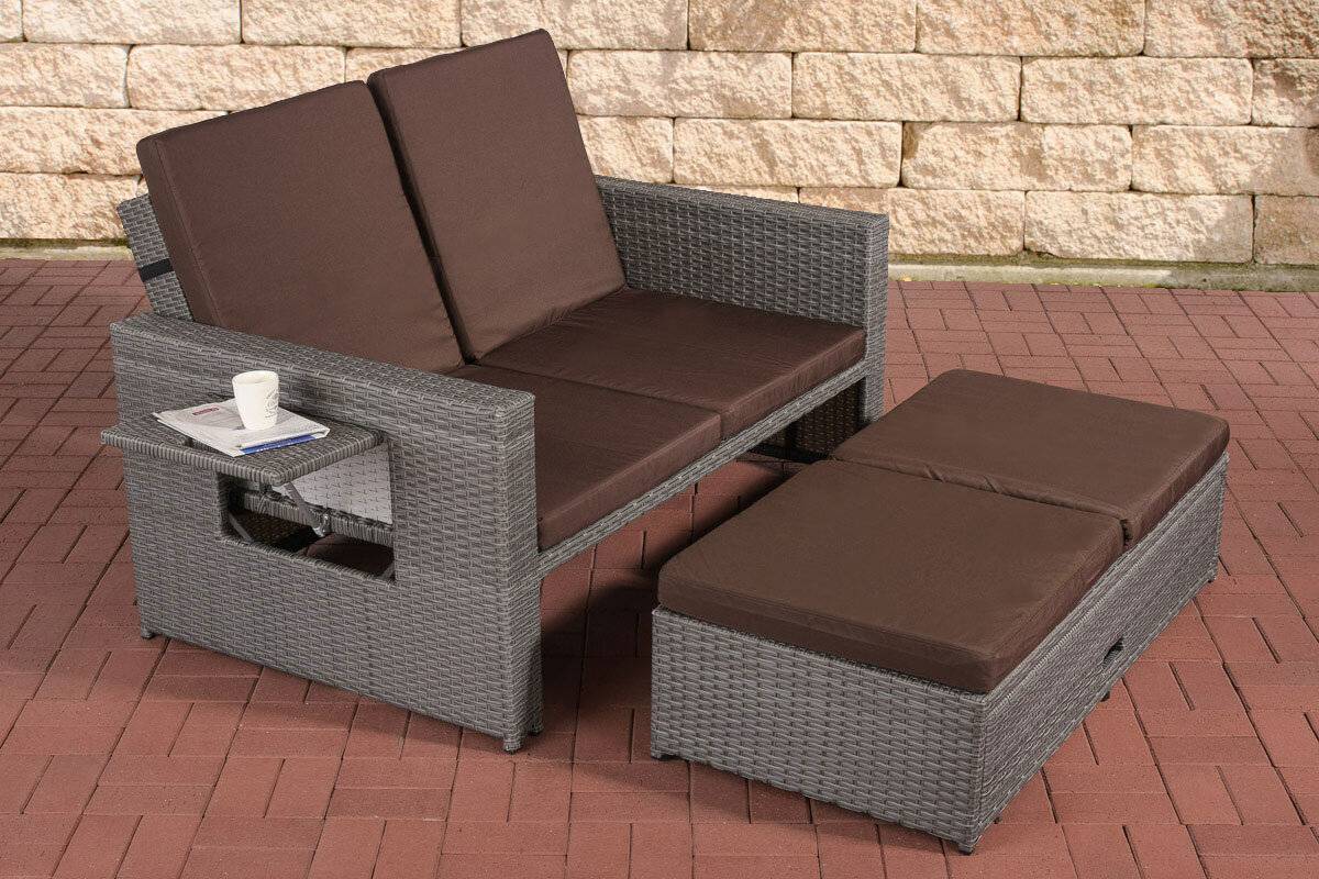 Sofa Ancona Terrabraun grau