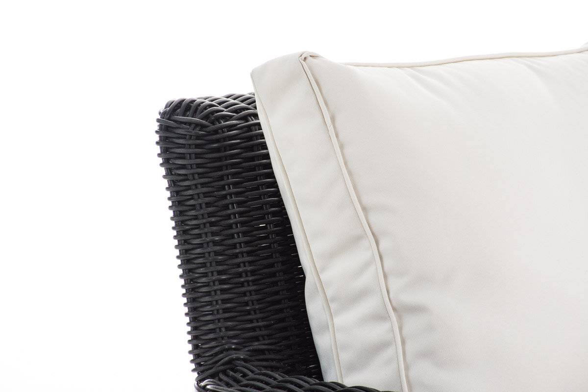 3er Sofa San Fernando Cremeweiß schwarz-3