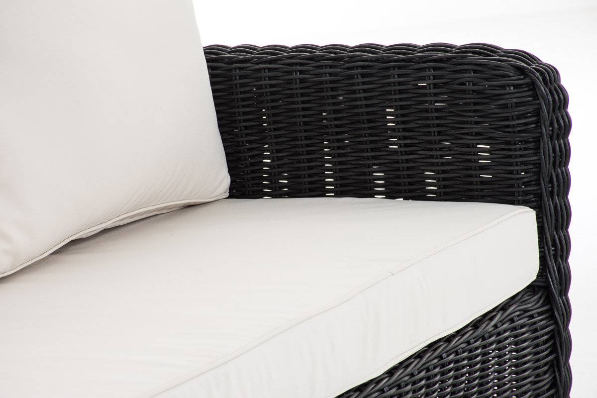 3er Sofa San Fernando Cremeweiß schwarz-4