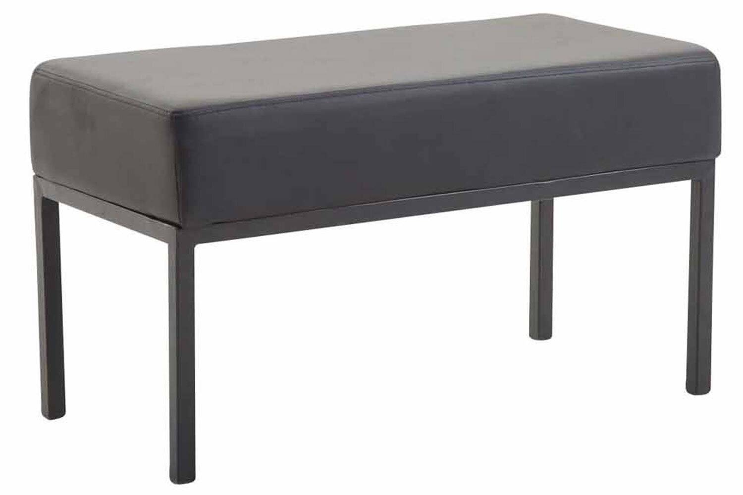 2er Sitzbank Newton Kunstleder schwarz schwarz-0