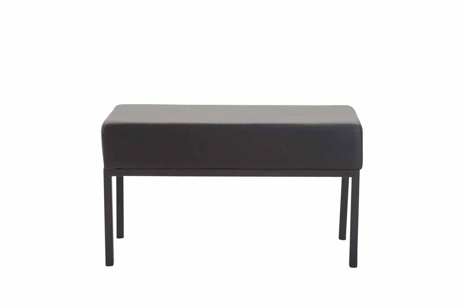 2er Sitzbank Newton Kunstleder schwarz schwarz-1