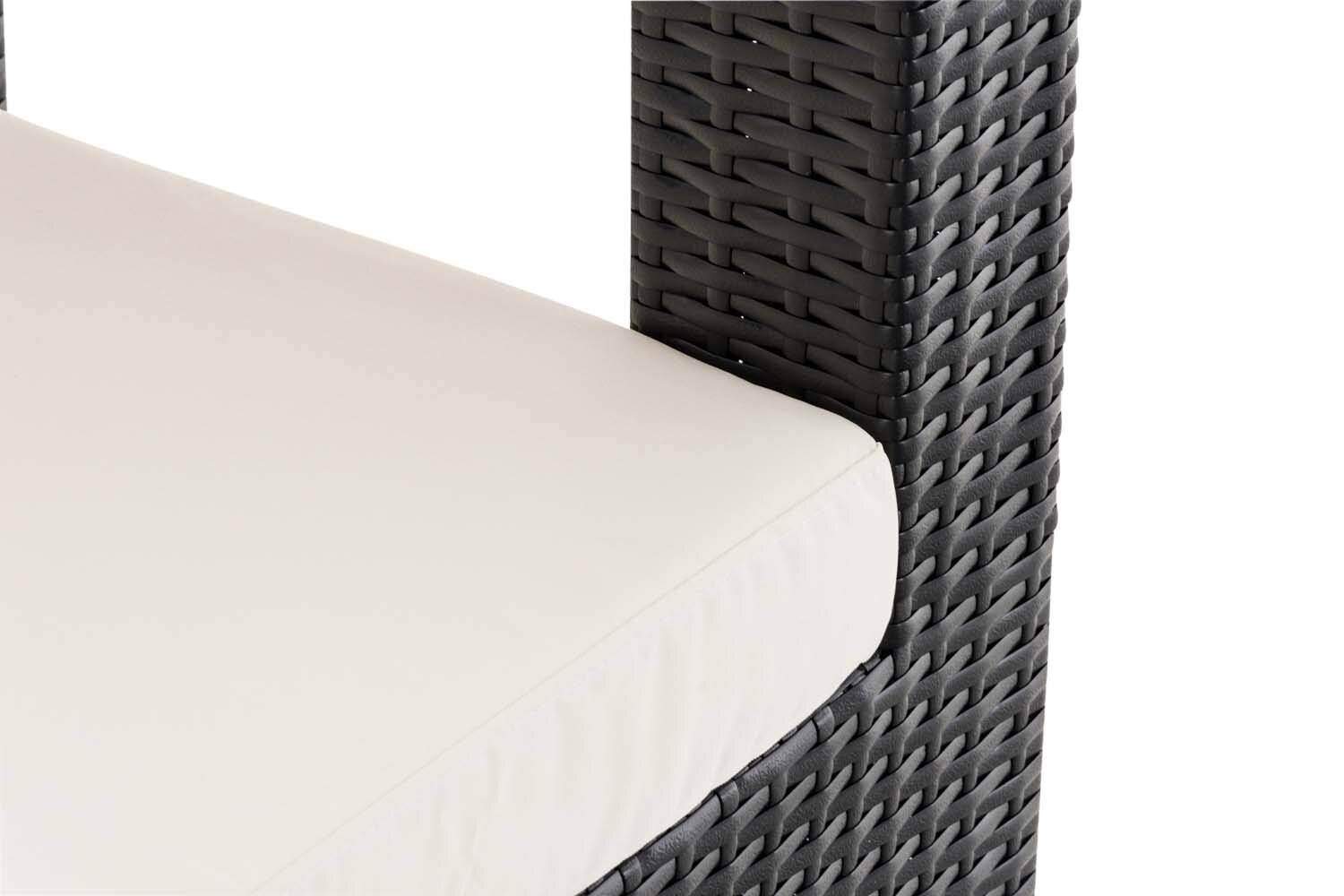 2er Sofa Honolulu Flachrattan schwarz-2