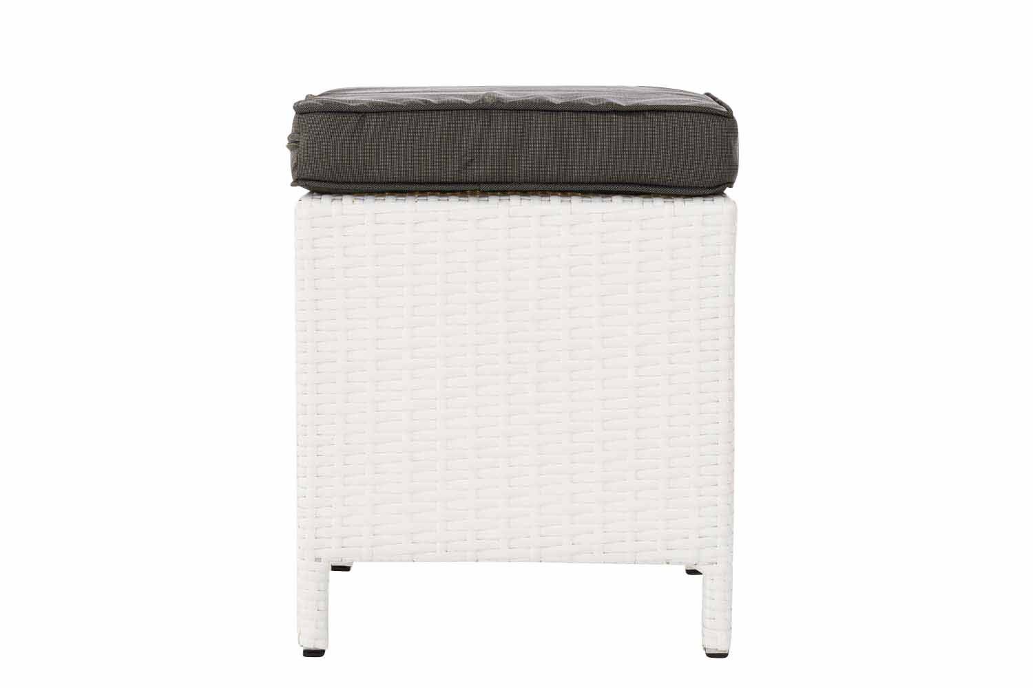 Hocker Vilato Flachrattan, anthrazit weiß-2