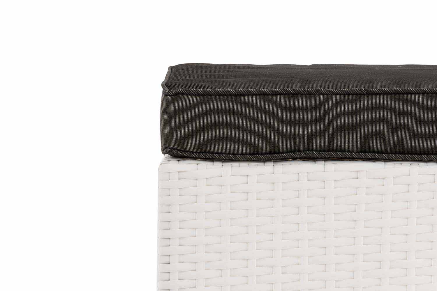 Hocker Vilato Flachrattan, anthrazit weiß-4