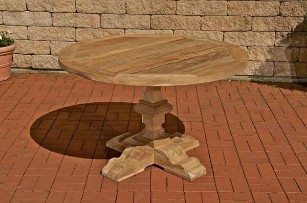 Tisch Bloom/ Espen rund 120x120x75 outdoor Teak natura