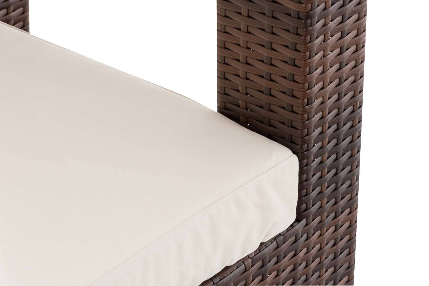 2er Sofa Honolulu Flachrattan braun-meliert-2
