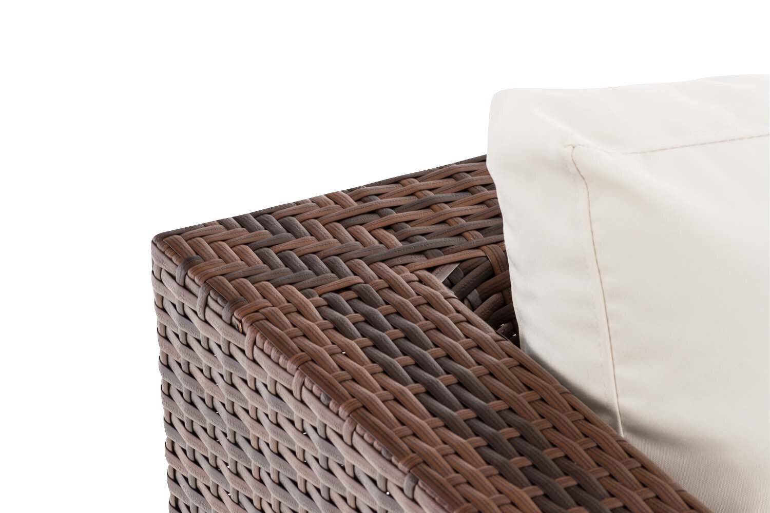 2er Sofa Honolulu Flachrattan braun-meliert-3
