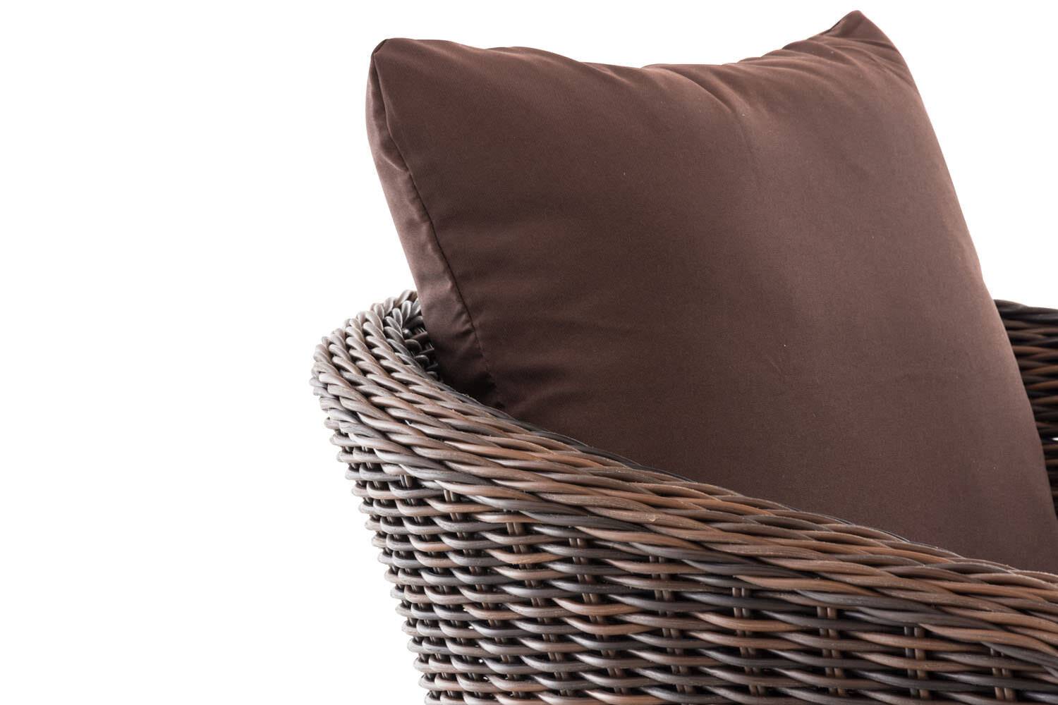 Sessel Ameland Rund terrabraun 45 cm (Dunkelbraun) braun-meliert-3