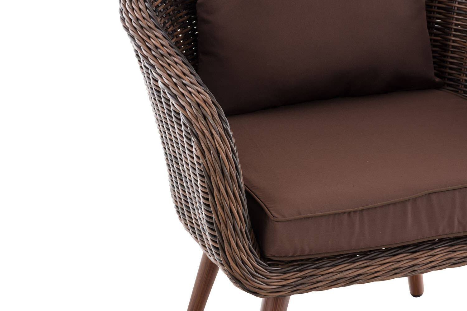 Sessel Ameland Rund terrabraun 45 cm (Dunkelbraun) braun-meliert-4